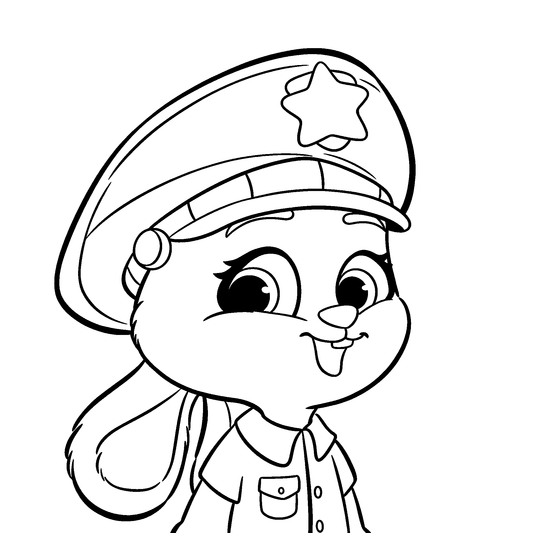 officer judy hopps zootopia line art
