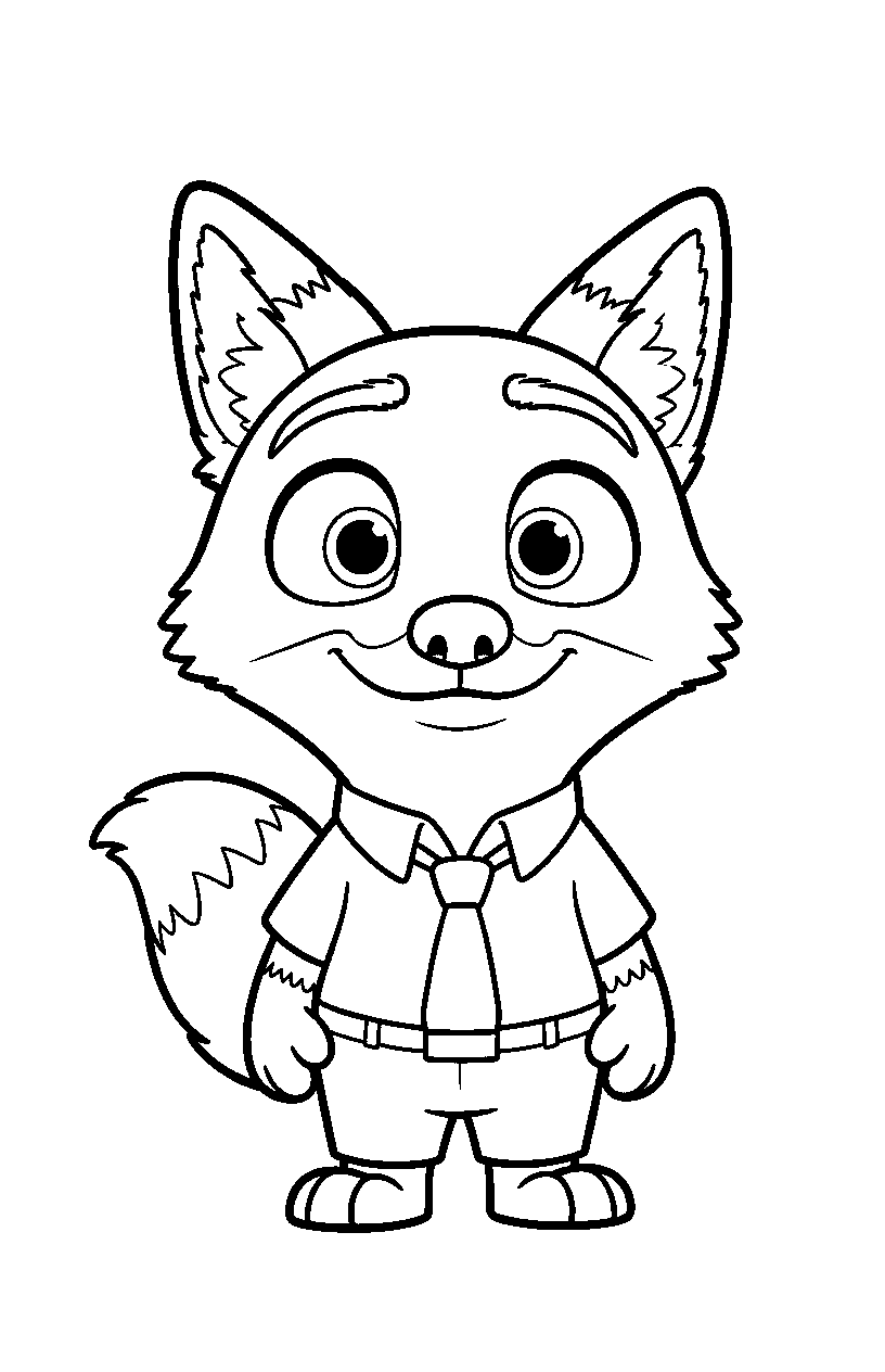 simple baby fox nick wilde