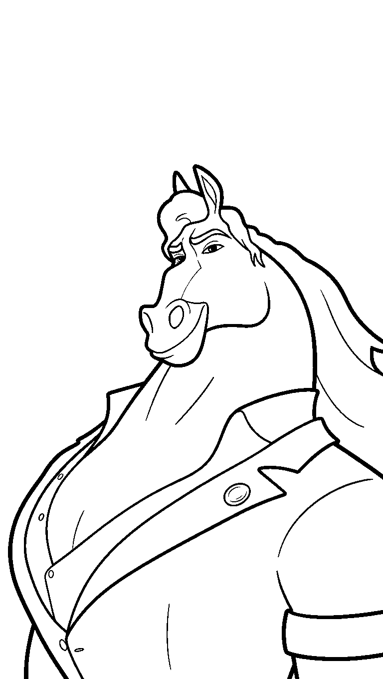 zootopia horse officer line art