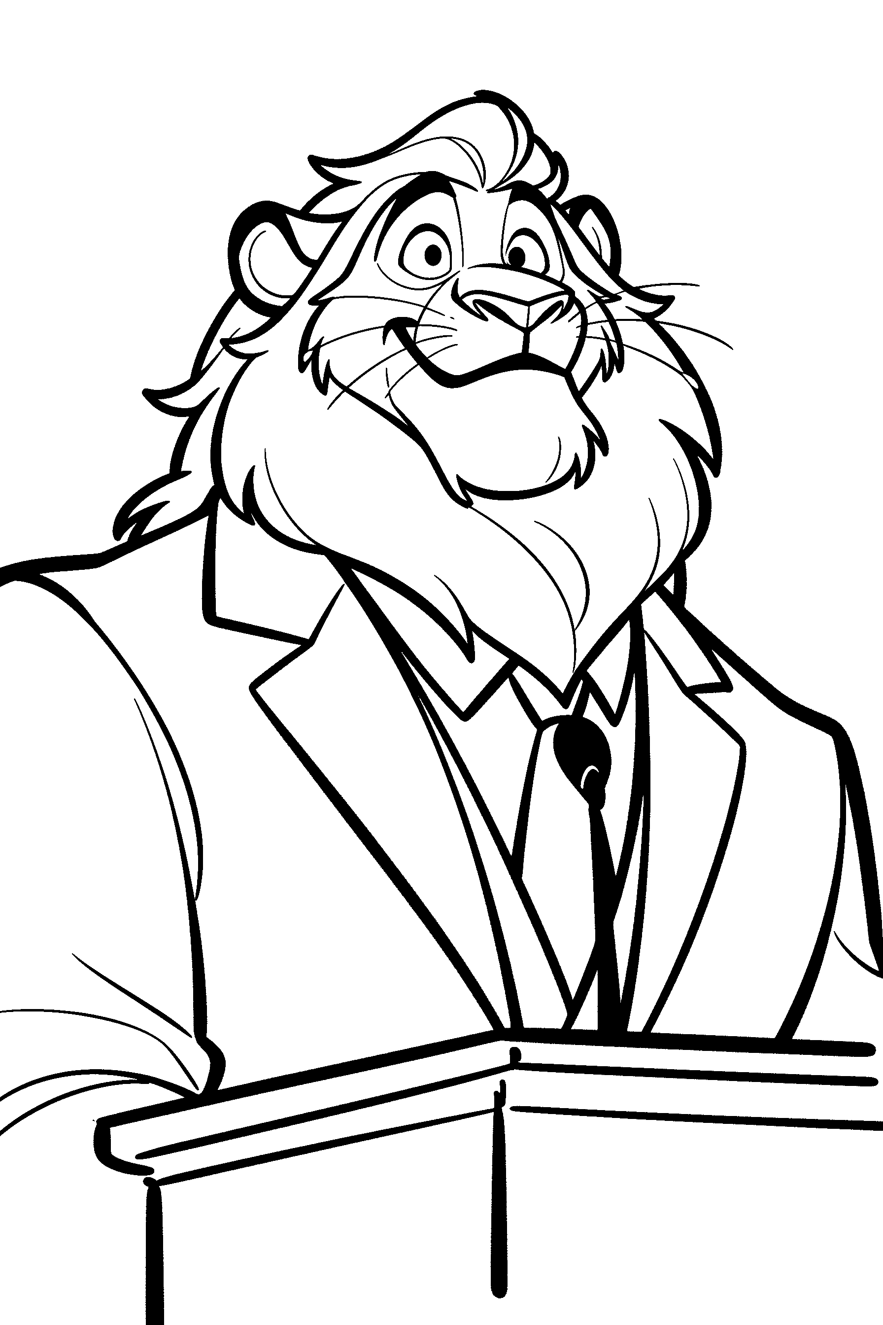zootopia mayor lionheart speech line art