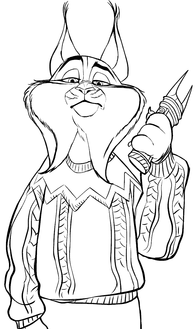 zootopia pawbert lynxley artist pose creative lynx line art