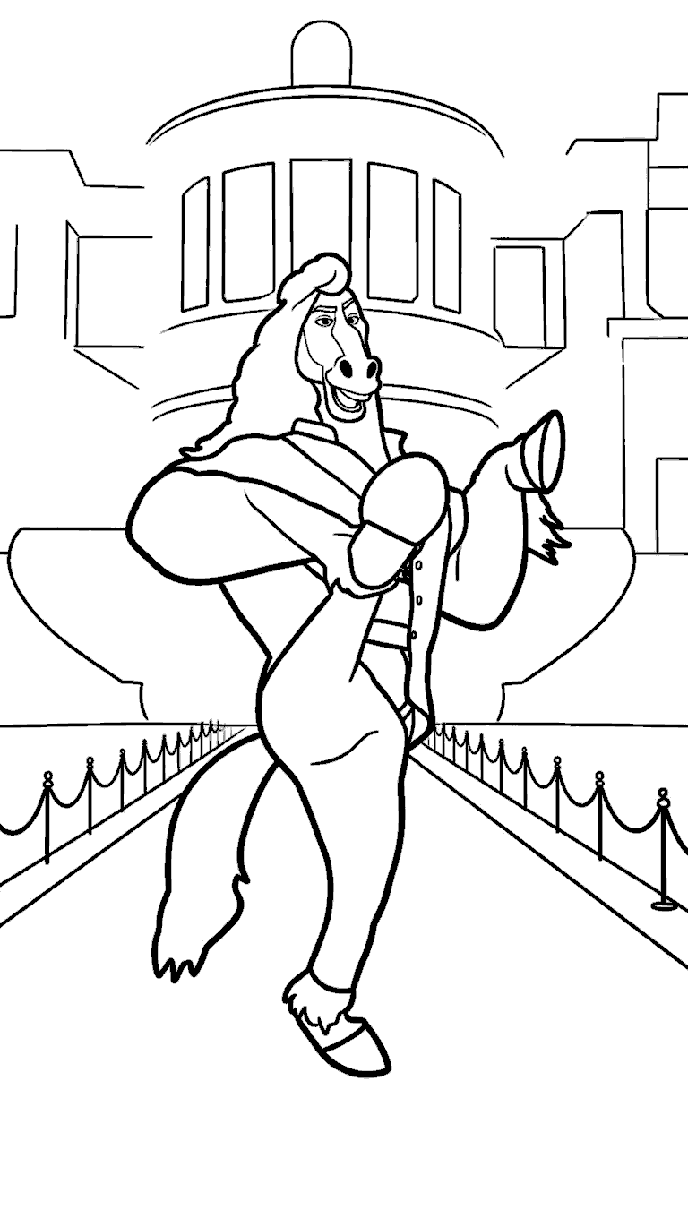 zootopia star brian winddancer elegant stallion performance line art