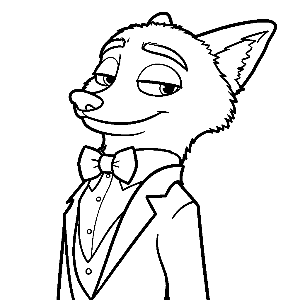 zootopia wedding nick wilde portrait
